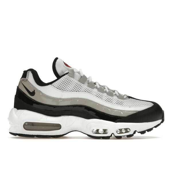 Nike ナイキ レディース スニーカー 【Nike Air Max 95 White Light Iron Ore Black Patent (Women's)】 サイズ US_7.5(24.5cm) White/Light Iron Ore/University Red/Black|asty
