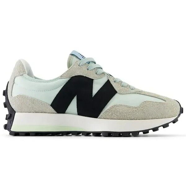 New Balance ニュー平衡にする レディース スニーカー  【New Balance 327 White Black Grey Light Blue (Women\u0027s)】  大きさ US_7.5(24.5糎) White/Black/Grey/Light Blue