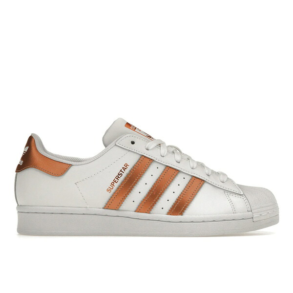 adidas アディダス レディース スニーカー 【adidas Superstar White Copper Metallic (Women's)】 サイズ US_8.5(25.5cm) Cloud White/Copper Metallic/Core Black｜asty