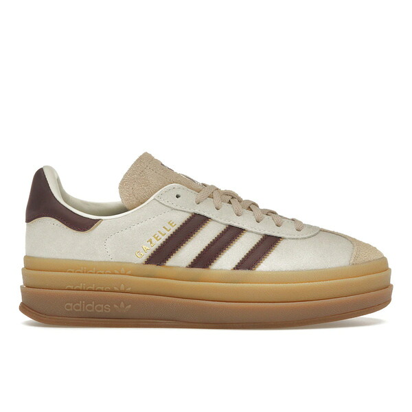 adidas アディダス レディース スニーカー  【adidas Gazelle Bold Cream White Maroon (Women\u0027s)】  大きさ US_6.5(23.5糎) Cream White/Maroon/Magic Beige