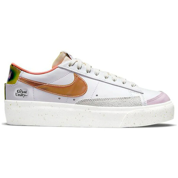 Nike ナイキ レディース スニーカー 【Nike Blazer Low Platform The Great Unity (Women's)】 サイズ US_7.5(24.5cm) White/Orange/Pink Salt｜asty