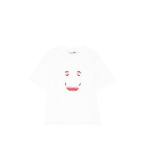 ジョシュア サンダース レディース ティーシャツ トップス Smiley print t-shirt White トップス-Tシャツ・カットソー-レディースファッション