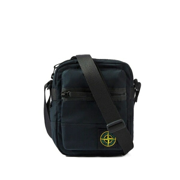 ストーンアイランド メンズ ショルダーバッグ 御徒面子 Zipped shoulder bag Black