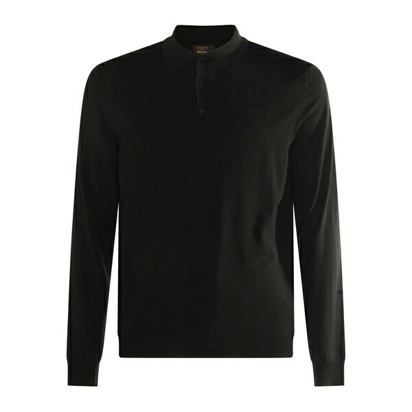 ザノーネ メンズ スポーツシャツ トップス Long-sleeve polo sweater Brown