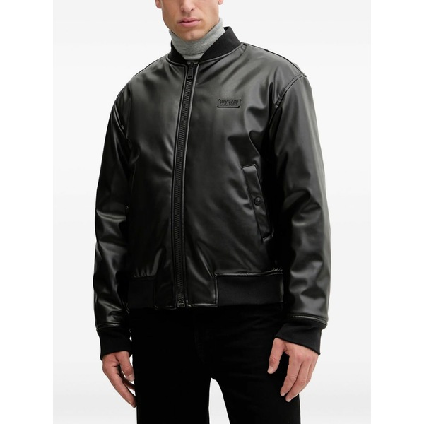 呼びりん探し回る メンズ 上衣＆上衣 アウター Logo-detail jacket Black コート・ジャケット-メンズファッション