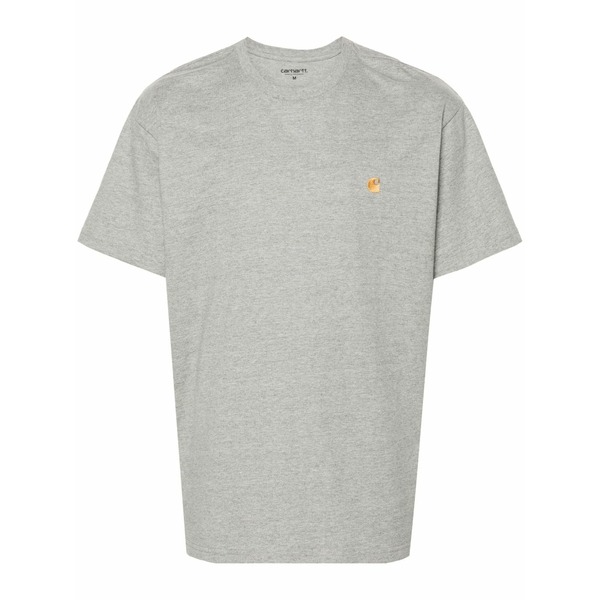 鉄道車両ハート型 メンズ ティーシャツ トップス Chase cotton t-shirt Grey トップス-Tシャツ・カットソー-メンズファッション