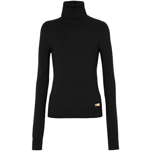 バルマン レディース 編み物\u0026スウェーター アウター Logo-plaque wool jumper Black