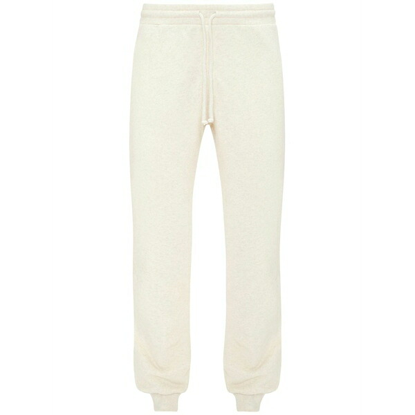 J.W.アンダーソン メンズ 心地好いズボン下 ボトムス Slogan-embroidered cotton track pants  White