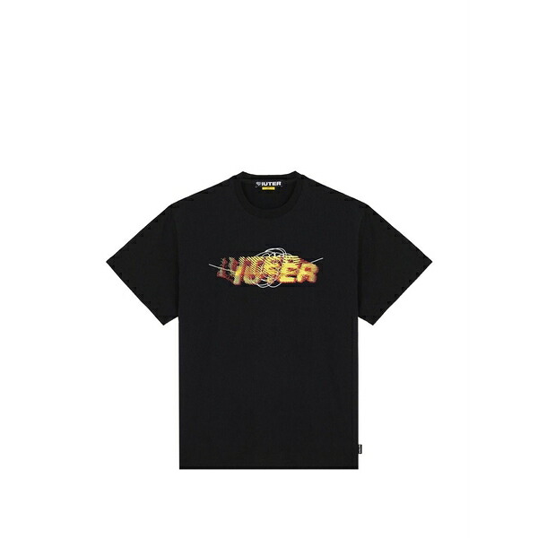 アイウーター メンズ Tシャツ トップス Swift printed-detail cotton t-shirt Black｜asty