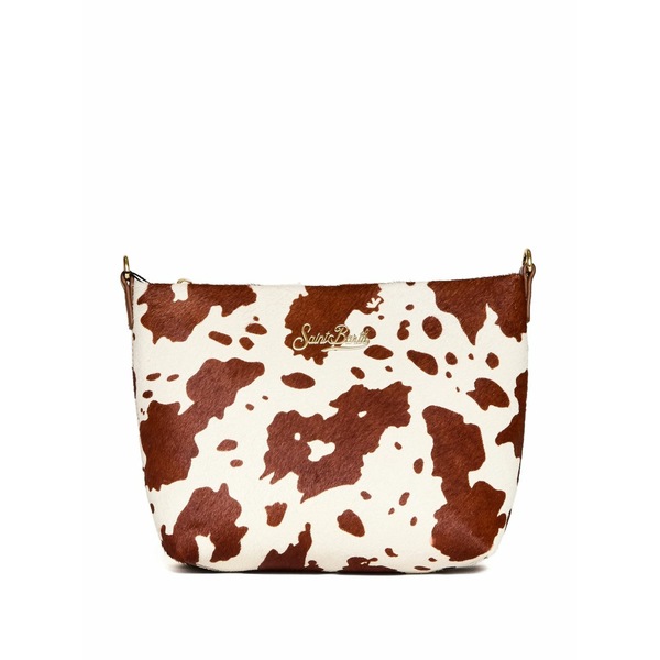 エムシーツーセイントバース レディース クラッチバッグ バッグ Aline cow-print clutch bag White|asty