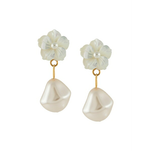 ジェニファーベア レディース ピアス＆イヤリング アクセサリー Mina drop earrings White｜asty