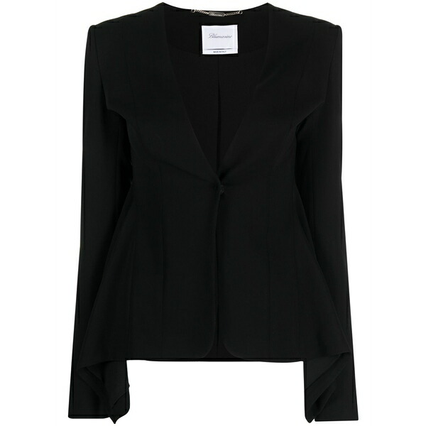 ブルマリン レディース ジャケット＆ブルゾン アウター Draped single-breasted cady blazer Black｜asty