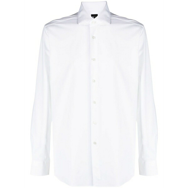 ザカス メンズ シャツ トップス Button-down long-sleeve shirt White｜asty