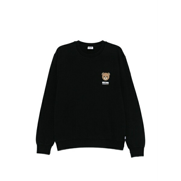 モスキーノ メンズ パーカー・スウェットシャツ アウター Bear-print sweatshirt Black