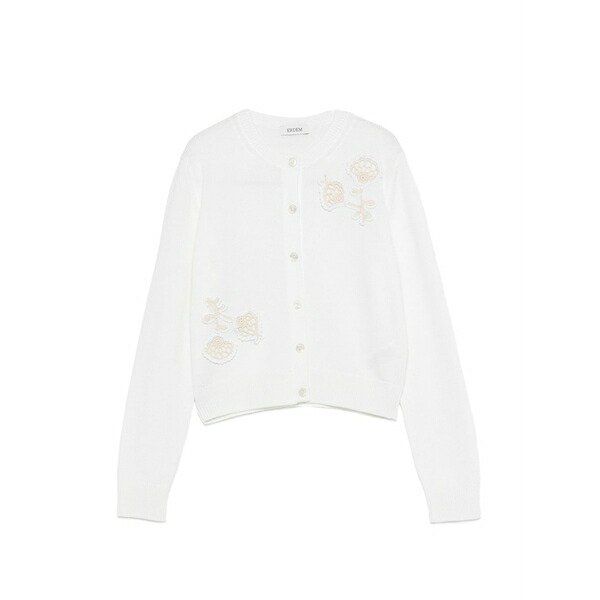 アーデム レディース ジレー アウター Appliqu?? cardigan White