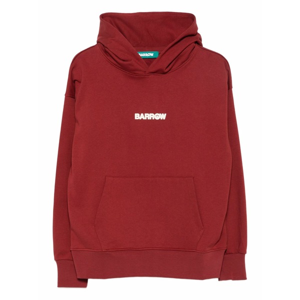 バロウ メンズ パーカー・スウェットシャツ アウター Teddy-print hooded sweatshirt Red