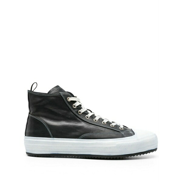 オフィチーネ 創造的 メンズ スニーカー シューズ Distressed-effect leather sneakers Blue