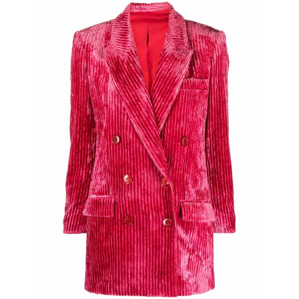 イザ呼びりん マラン レディース 上衣＆上衣 アウター Dita double-breasted corduroy blazer Pink