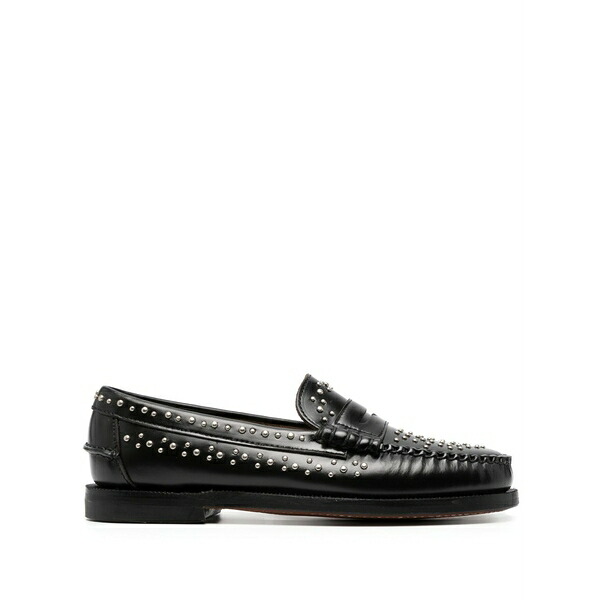 セバゴ レディース スリッポン・ローファー シューズ Stud-embellished leather loafers Black