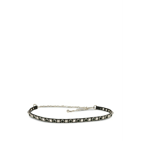 エトロ レディース 三尺帯 付属物 Studded leather belt Black