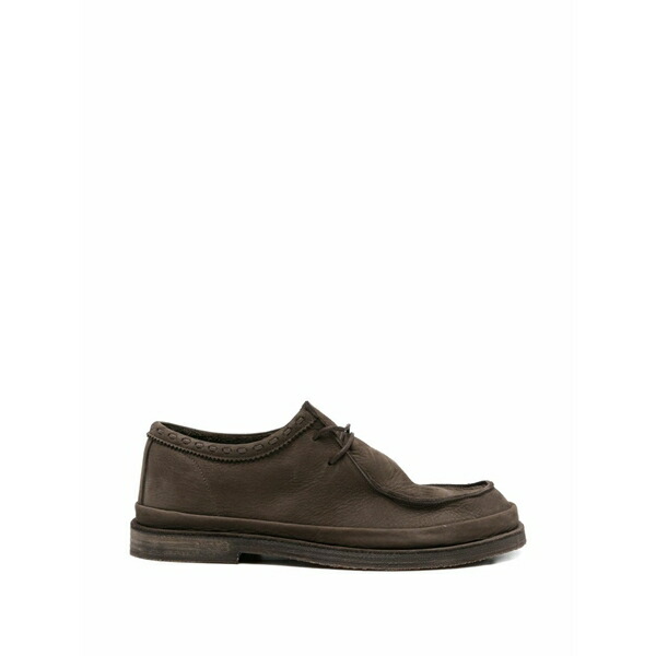 パンタネッティ メンズ 御召しものシューズ シューズ Lace-up leather derby shoes Brown