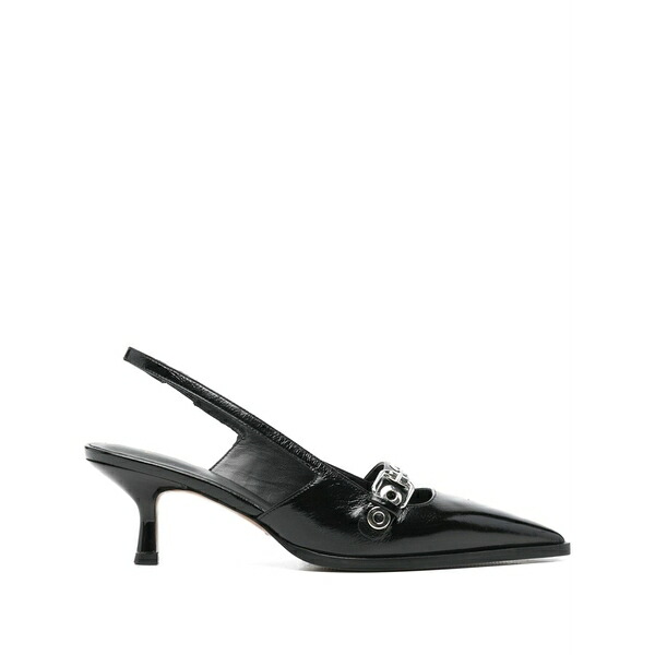 マージュ レディース パンプス シューズ 70粍 eyelet strap pumps Black