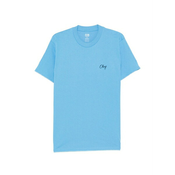 オベイ メンズ プルオーバー トップス Paper rose t-shirt Blue