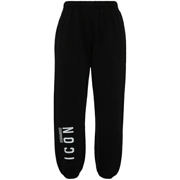 ディースクエアード レディース カジュアルパンツ ボトムス Logo-print track pants Black｜asty