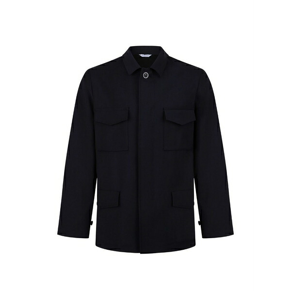ボリオリ メンズ ジャケット&ブルゾン アウター Buttoned flap jacket Blue|asty