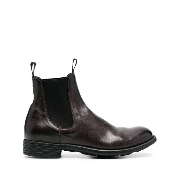 オフィチーネ 創作的 レディース ブーツ シューズ Calixte 004 leather ankle boots Brown