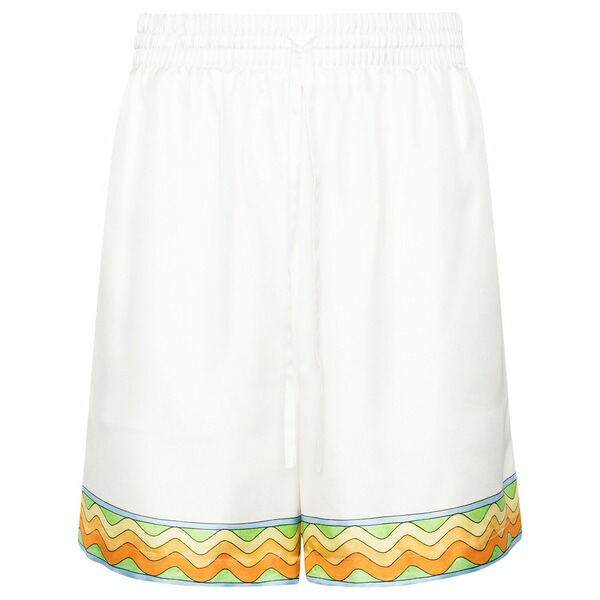 カサブランカ メンズ カジュアルパンツ ボトムス Afro cubism tennis club silk shorts White｜asty