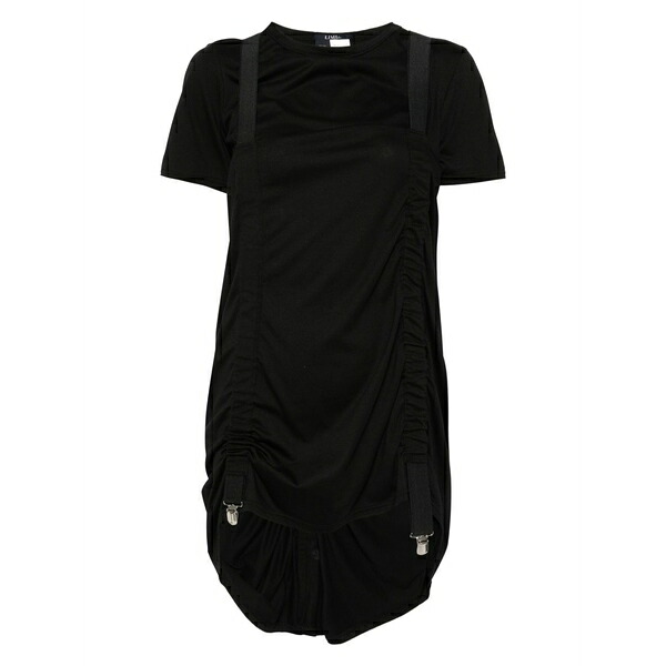リミフー レディース ティーシャツ トップス Suspender t-shirt Black