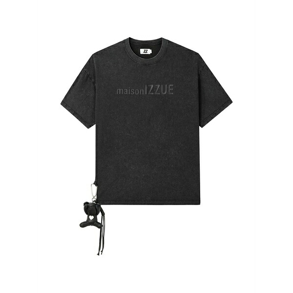 イズエ メンズ Tシャツ トップス Charm-detail t-shirt Black｜asty