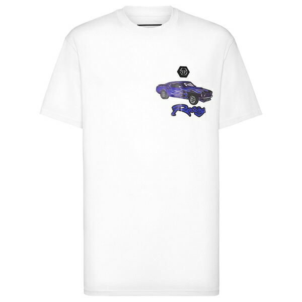 フィリッププレイン メンズ Tシャツ トップス Cars racing t-shirt White|asty
