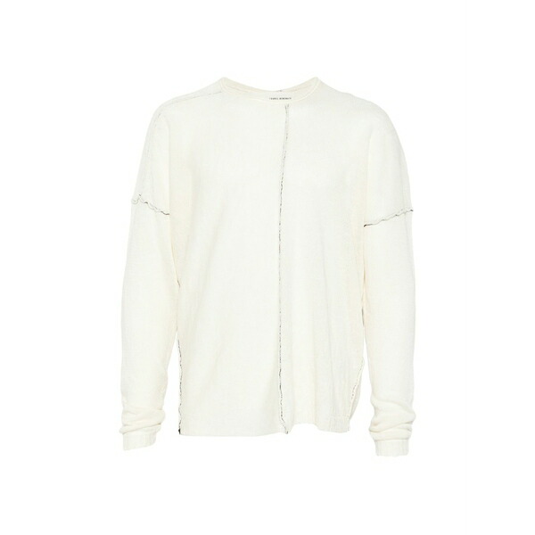 イザベル・ベネナート メンズ 編み物\u0026プルオーバー アウター Stitch detail sweater White