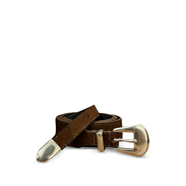 フォルテラ メンズ 胴締め 佩び物 Phoenix suede buckle belt Brown