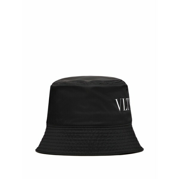 ヴァレンティノ ガラヴァーニ メンズ 鳥打ち帽 付属物 Logo-print bucket hat Black