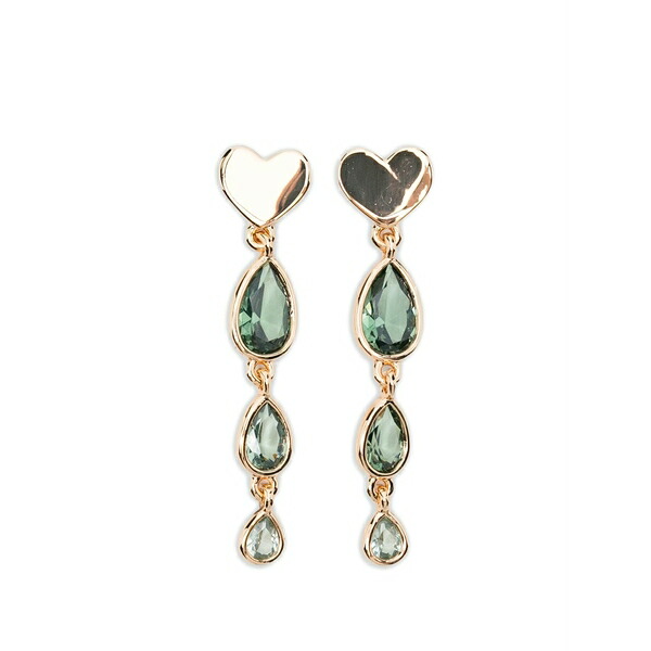 マージュ レディース ピアス&イヤリング アクセサリー Heart zirconia earrings Gold|asty