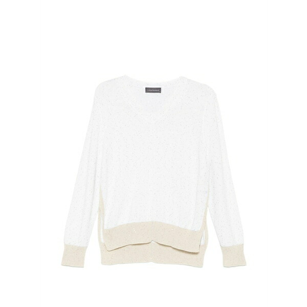 ロレーナアントニアッツィ レディース 編み物\u0026スウェーター アウター Sequin sweater White