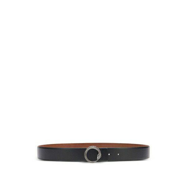 ロベルトカヴァリ メンズ 三尺帯 付属物 Snake buckle belt  Black