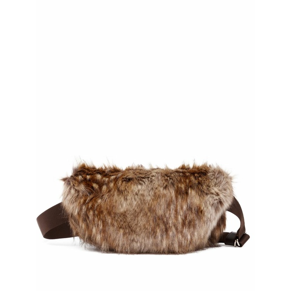 マルタンマルジェラ メンズ 商行為系 御徒面子 Faux-fur belt bag Brown