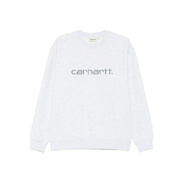 カーハート レディース ニット&セーター アウター Logo-embroidered sweatshirt Grey｜asty