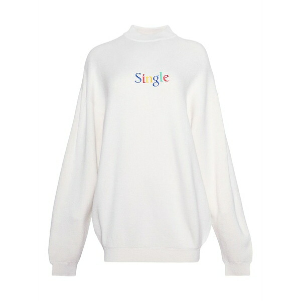 ヴェトモン レディース 編み物\u0026プルオーバー アウター Embroidered sweatshirt White
