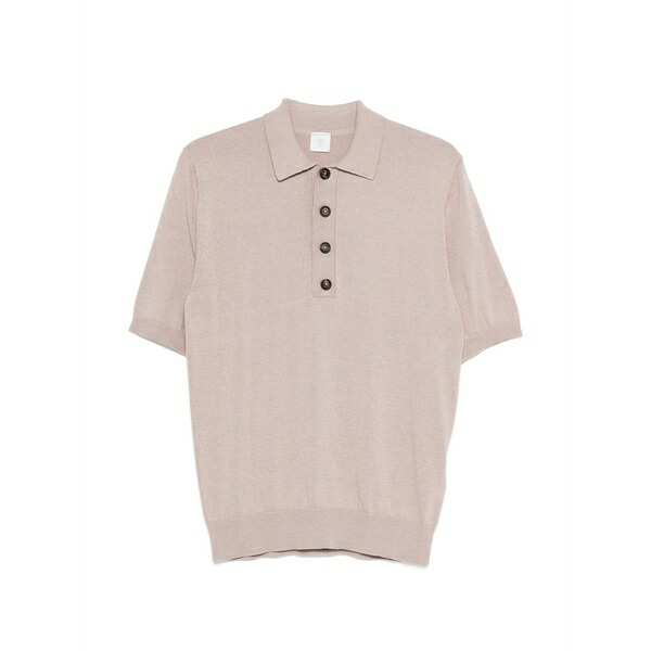 イレブンティ メンズ ポロシャツ トップス Fine-knit polo shirt Purple|asty