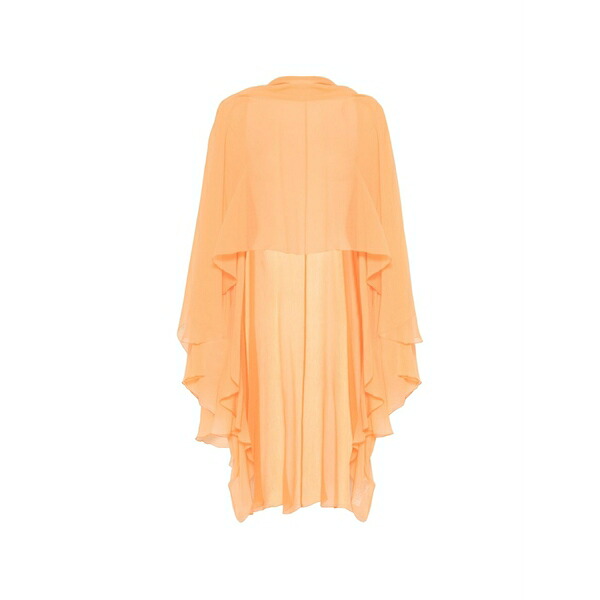 エルマンノ シェルヴィーノ レディース 上衣＆上衣 アウター Ruffled cape Orange