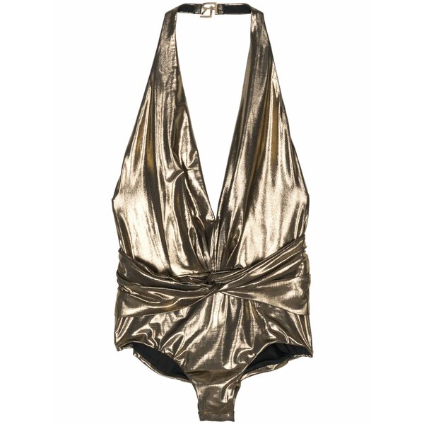 ラルフローレン レディース カットソー トップス Draped halterneck body Gold