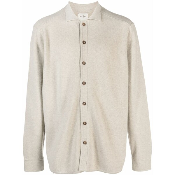 ル・カシャ メンズ ジレー アウター Minsk organic cashmere cardigan Neutrals