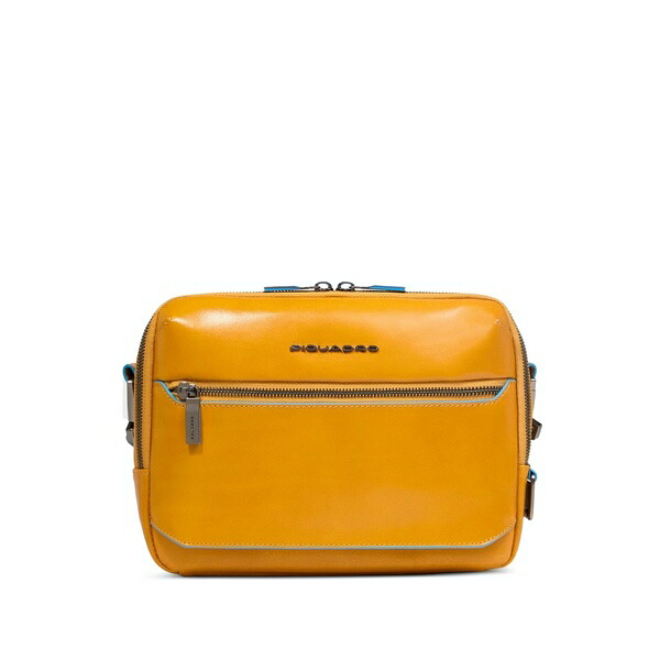 ピークアドロ  メンズ ショルダーバッグ 御徒面子 Pocket leather messenger bag Yellow