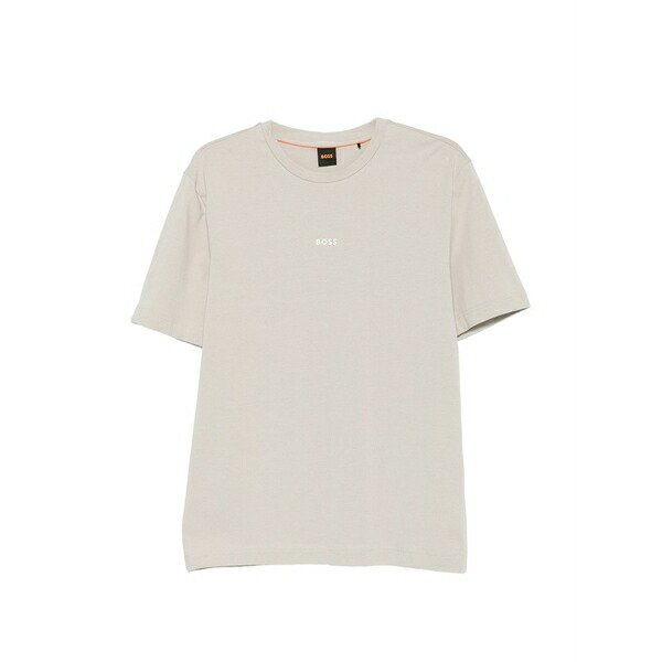 元締め メンズ プルオーバー トップス Logo-print t-shirt Grey