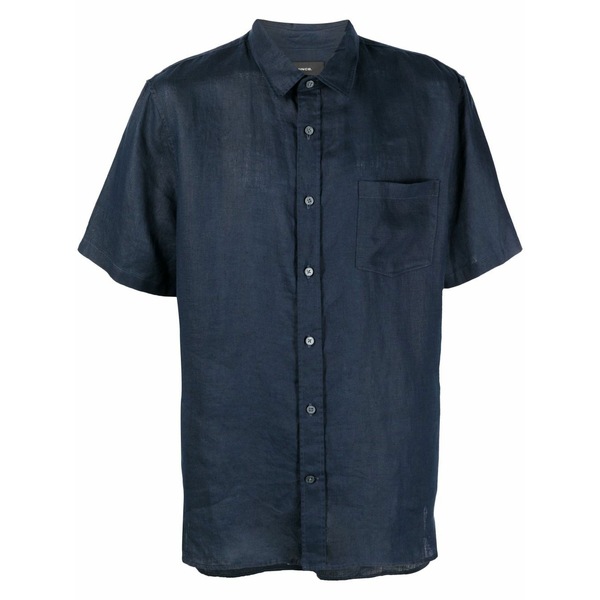 ヴィンス メンズ シャツ トップス Chest patch-pocket detail shirt Blue|asty